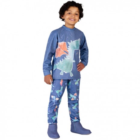 Pijama Infantil Soft Sublimado Amigo Dragão Dedeka