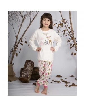 Pijama Longo Infantil Brilha No Escuro Floresta Dadomile