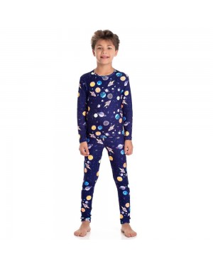 Pijama Infantil Menino Modal Planetas Marinho Dadomile