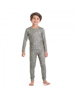 Pijama Infantil Menino Modal Safari Verde Dadomile