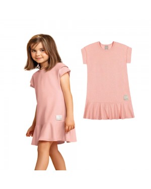 Vestido Infantil Menina Rosa Glitter Cotton Colorittá