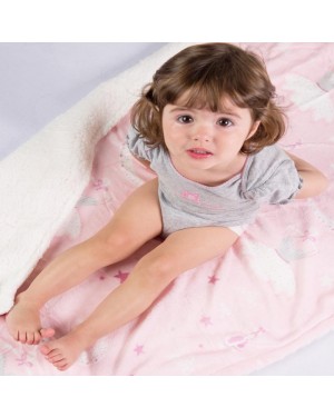 Cobertor Capuz Bebê Bordado Raposa Rosa Fofinho