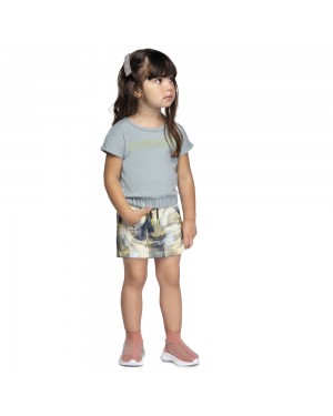 Conjunto Curto Infantil Camiseta E Saia-Short Future Colorittá