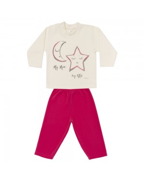Pijama Infantil Longo Brilha No Escuro Evase Love Dadomile