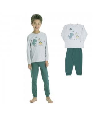 Pijama Infantil Longo Brilha No Escuro Dino Baby Dadomile