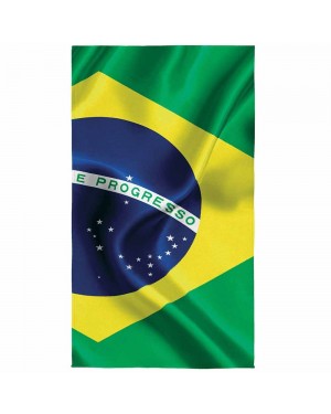 Toalha Praia Aveludada Transfer Bandeira Do Brasil Lepper