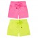 Kit 2 Shorts Infantil Menina Moletom Rosa Verde TMX