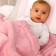Cobertor Bebê Fleece Menina Laço Cosy Rosa