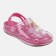 Babuche Infantil Clear Mini WorldColors Dino Transparente/Rosa/Pink