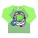 Camiseta Infantil Menino Dino Astronauta Verde Limão Marlan