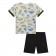 Conjunto Infantil Camiseta Bermuda Sarja Dinossauro Luc.Boo