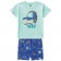 Pijama Infantil Menino Camiseta E Bermuda Estampa Brilha No Escuro Verde